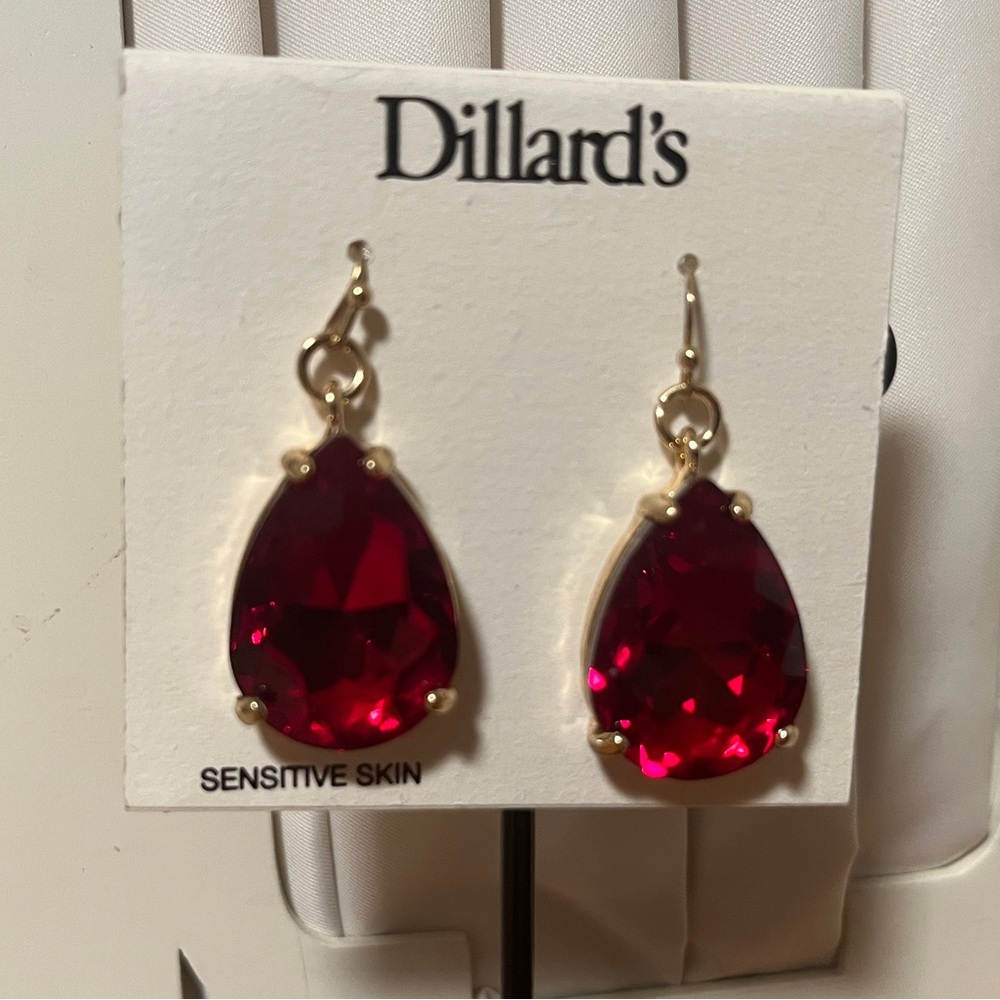 Red Teardrop Earrings